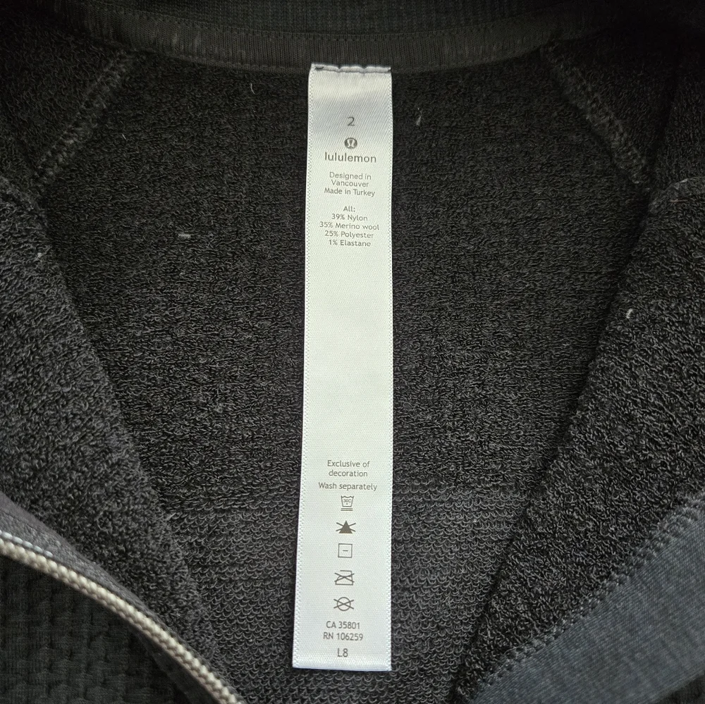 Lululemon Engineered Warmth Half zip Black Top - Picture 9 of 13